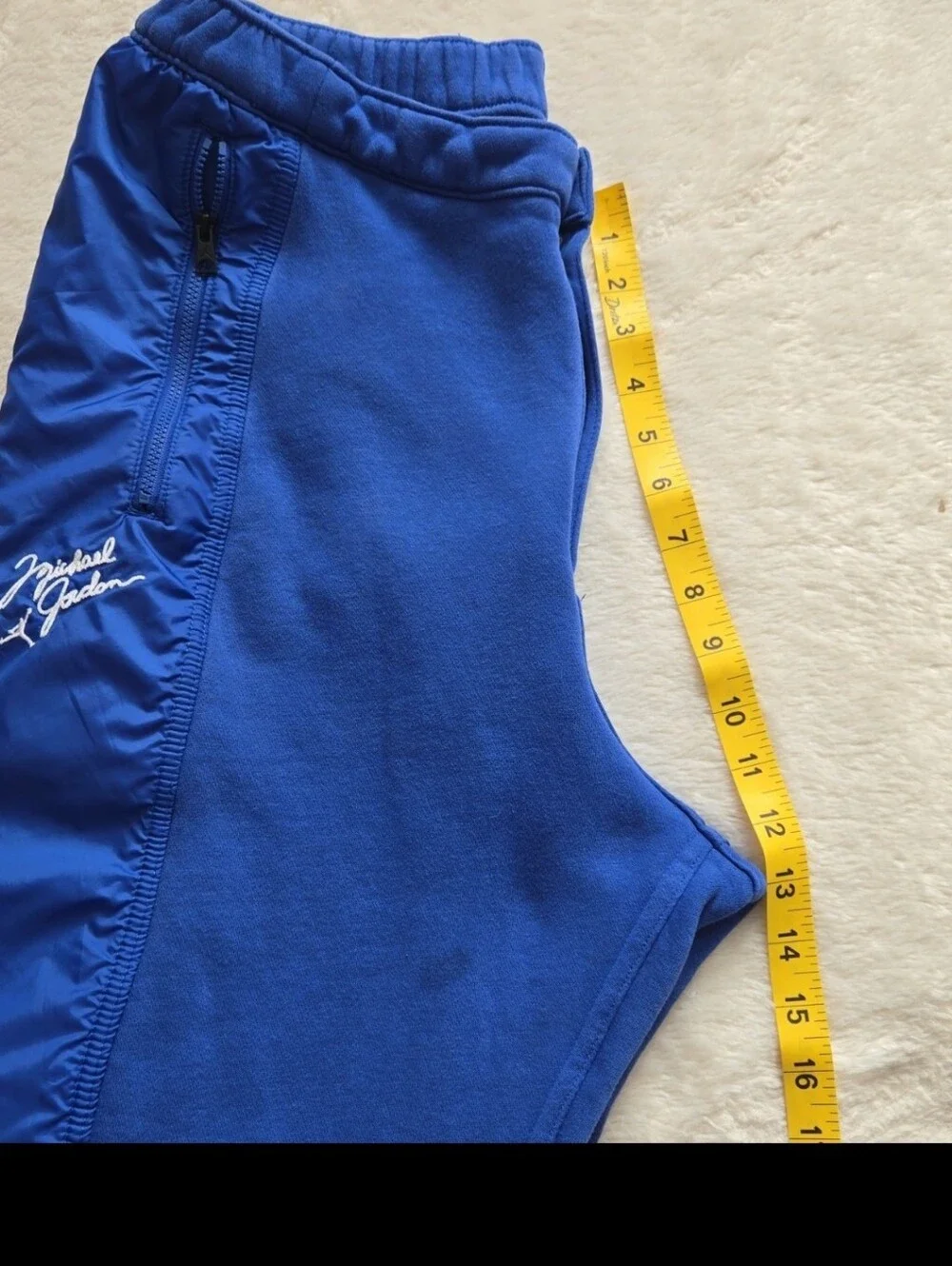 Jordan Flight Heritage Royal Blue Fleece Track Pants Adjustable Hem Large